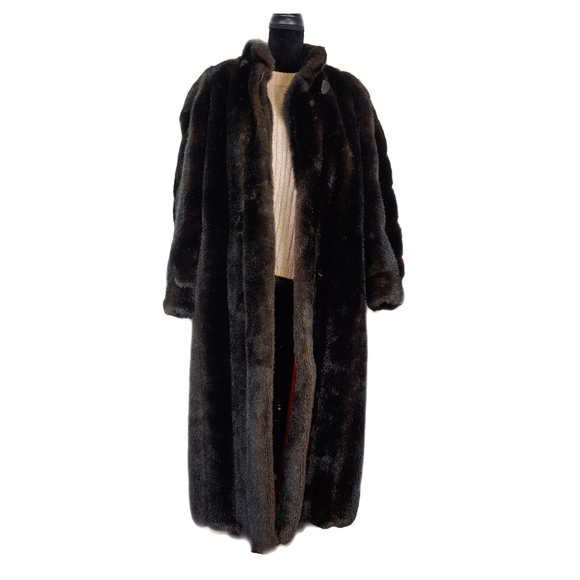 ~~SOLD~~Vtg Faux Chocolate Brown Womens M/LCoat by Signatures by Style VI Ltd - Picture 2 of 10